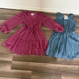 Stylish Pink and Blue Kids Dresses